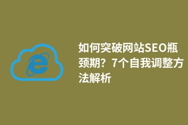 如何突破網(wǎng)站SEO瓶頸期？7個(gè)自我調(diào)整方法解析