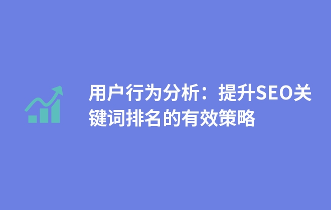 用戶行為分析：提升SEO關(guān)鍵詞排名的有效策略